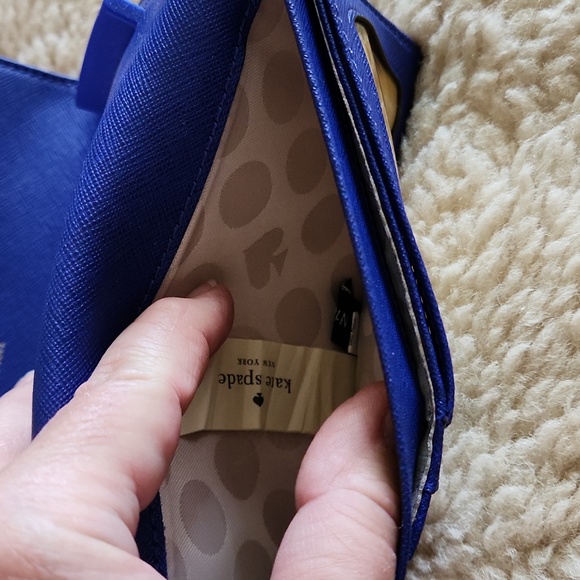 Kate Spade Purple Blue Long Tri-Fold Phone Wallet 💜💙 - Picture 10 of 14